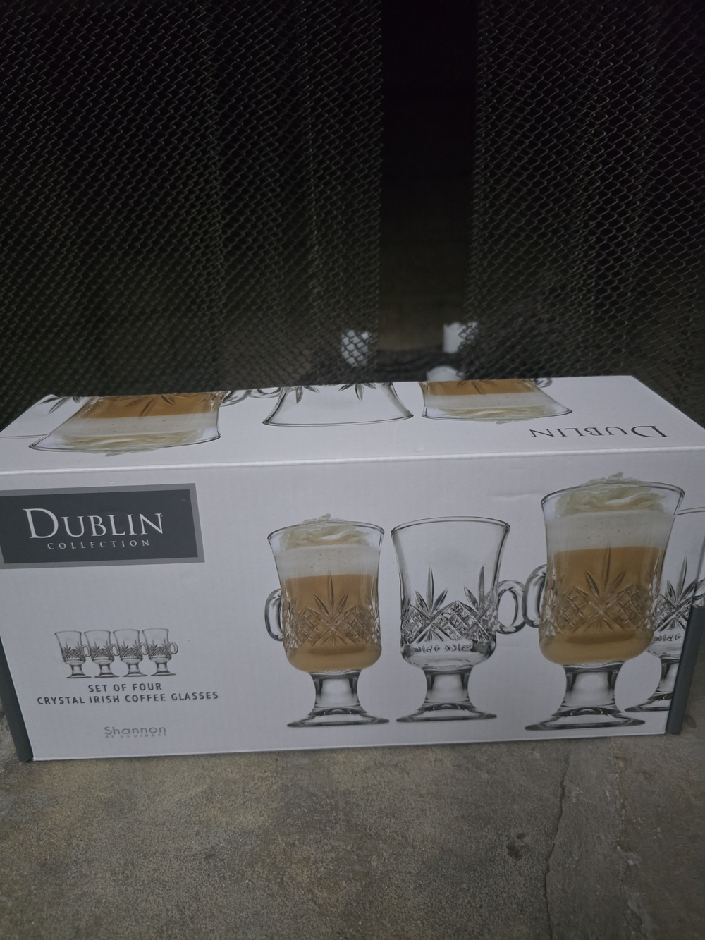Dublin Collection Clear Crystal Irish Coffee Glasses - Set of 4